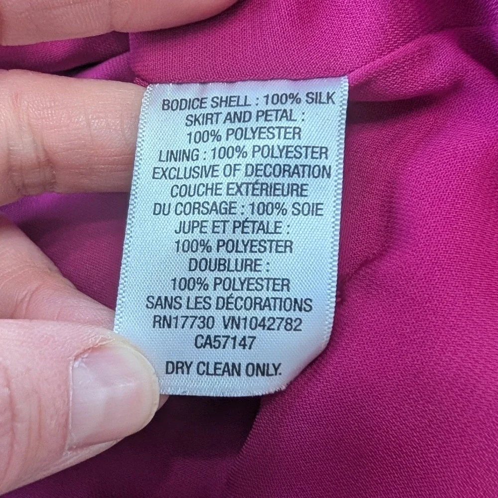Marchesa for Target Neiman Marcus Kids Magenta Silk Tulle Petal Dress Small Pink